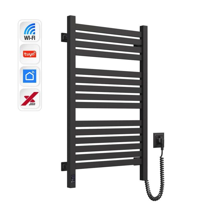 Сушарка для рушників Navin Авангард Х, 800х480, Wi-Fi, чорний муар, правобічна (12-272055-4880) зображення 3