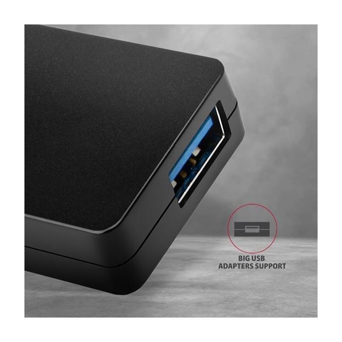 Концентратор AXAGON USB 3.1 to 4xUSB 3.0 black (HUE-G1A) изображение 3