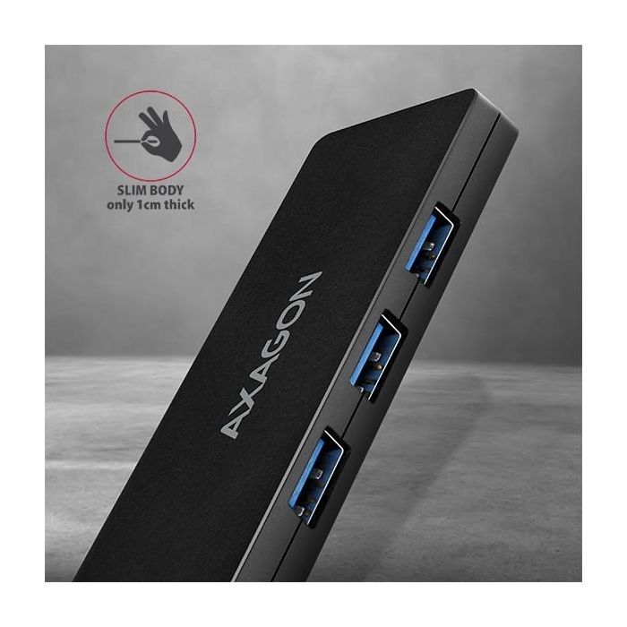 Концентратор AXAGON USB 3.1 to 4xUSB 3.0 black (HUE-G1A) изображение 4