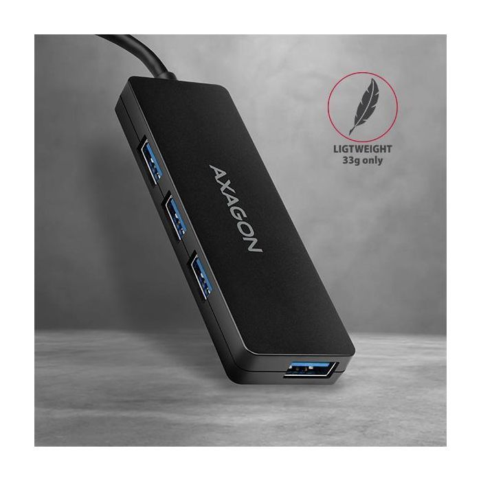 Концентратор AXAGON USB 3.1 to 4xUSB 3.0 black (HUE-G1A) изображение 5