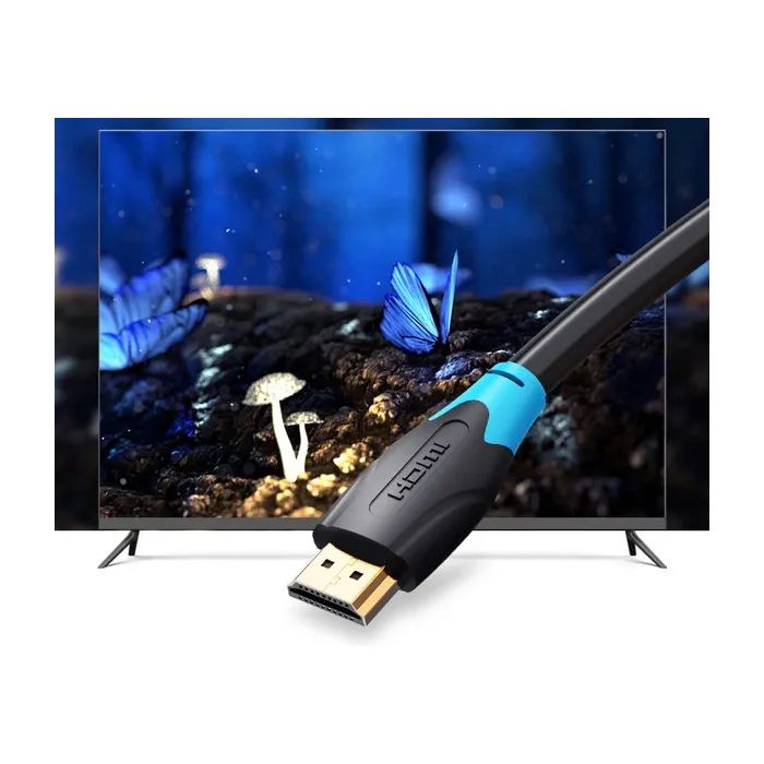 Кабель мультимедийный HDMI M to HDMI M 0.75m black Vention (AACBE) изображение 3