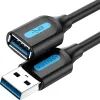 Дата кабель USB 3.0 AM/AF 2.0m black Vention (CBHBH) зображення 2