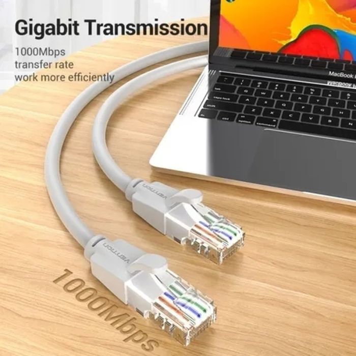 Патч-корд 2м, UTP cat 6 RJ-45 gray Vention (IBEHH) изображение 6