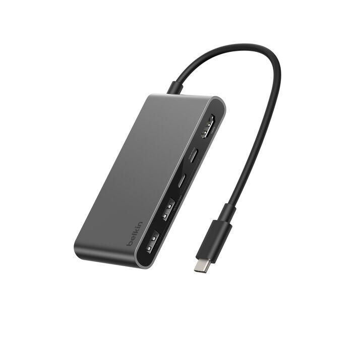 Концентратор Belkin USB-C 5-in-1 2xUSB 3.0 + USB-C + PD + HDMI 2.0 4K60Hz gray (AVC022HQSGY) изображение 2