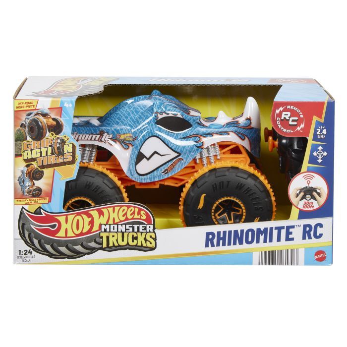 Радиоуправляемая игрушка Hot Wheels Автомодель Monster Trucks Rhinomite 1:15 (JBK11) изображение 6