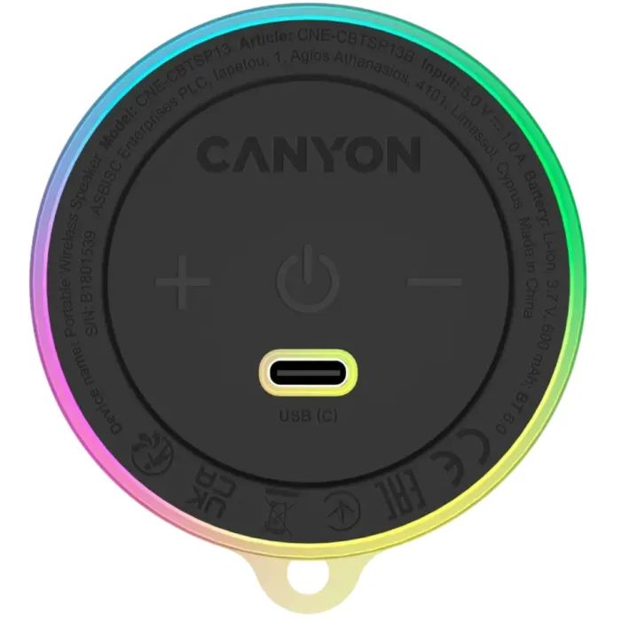 Акустическая система Canyon OnMove 13 Black (CNE-CBTSP13B) изображение 2