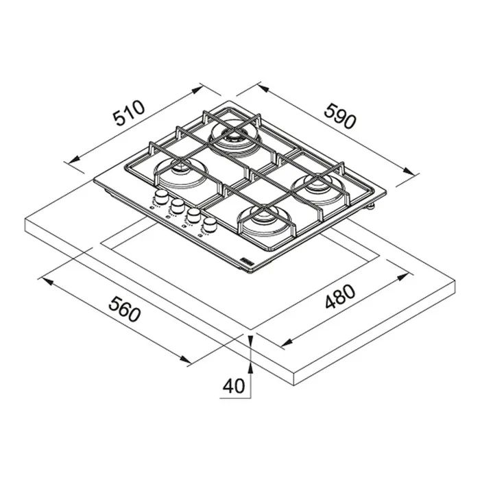 Варочна поверхня Franke FHSM 604 3G DC XS C (106.0554.391) зображення 2
