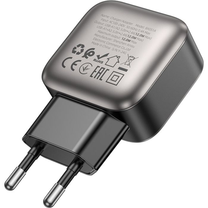 Зарядное устройство BOROFONE 2xUSB BAS51A black (6941991116100) изображение 6