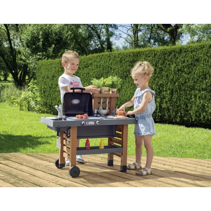 Игровой набор Smoby Садовое барбекю с регулировкой высоты, 43 аксессуара (312004) изображение 10