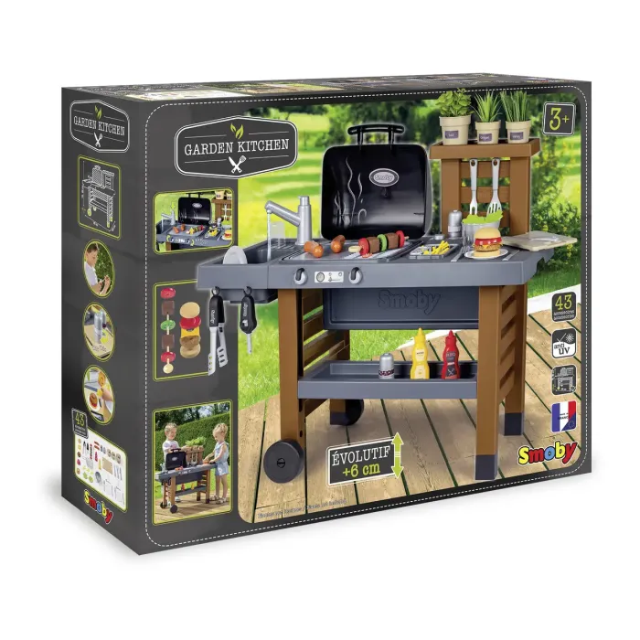 Игровой набор Smoby Садовое барбекю с регулировкой высоты, 43 аксессуара (312004) изображение 3