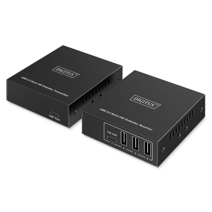 Адаптер Digitus USB extender 100 m RJ-45 to 3xUSB-A + 1xUSB-C (DA-73121)