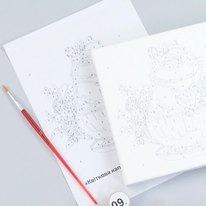 Картина по номерам Rosa Квіткова капібара, 15х15см, з мольбертом (4823098548591) изображение 3