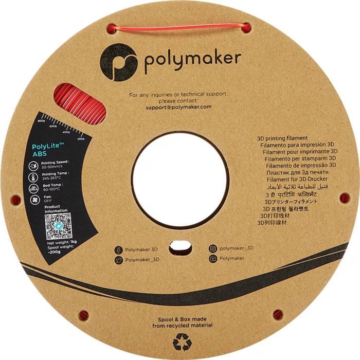 Пластик для 3D-принтера Polymaker ABS POLYLITE 1,75mm 1kg ORANGE (PE01009) зображення 2