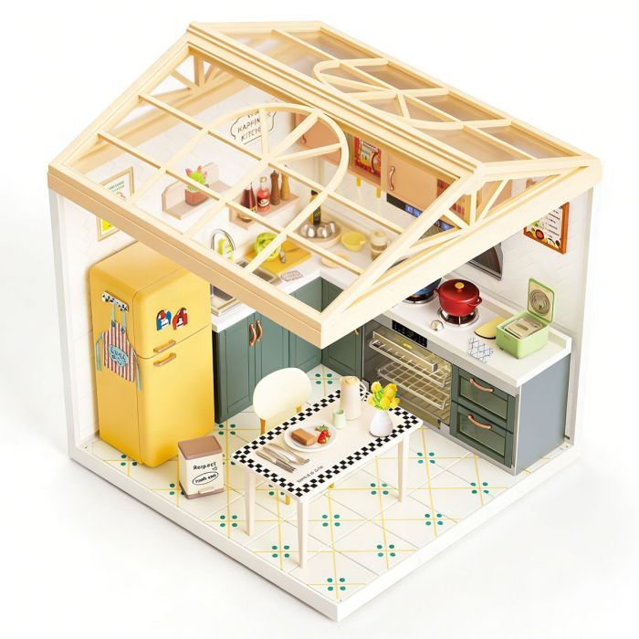 Конструктор Mini House румбокс серии Интерьер – Кухня (свет) (8005) изображение 3