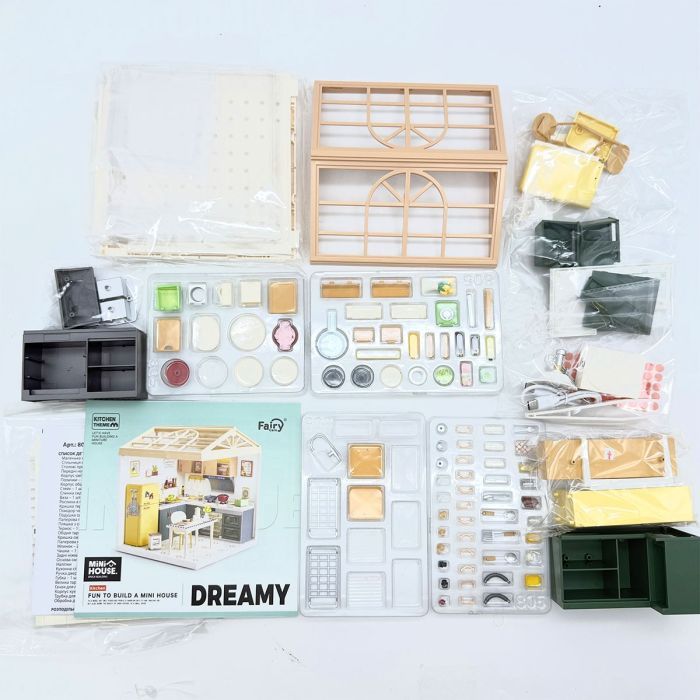 Конструктор Mini House румбокс серии Интерьер – Кухня (свет) (8005) изображение 8
