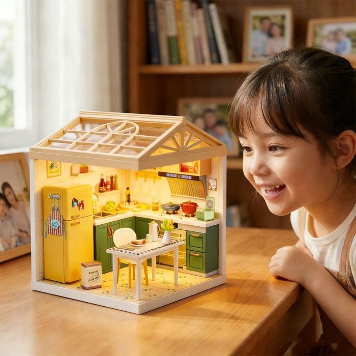 Конструктор Mini House румбокс серии Интерьер – Кухня (свет) (8005) изображение 9