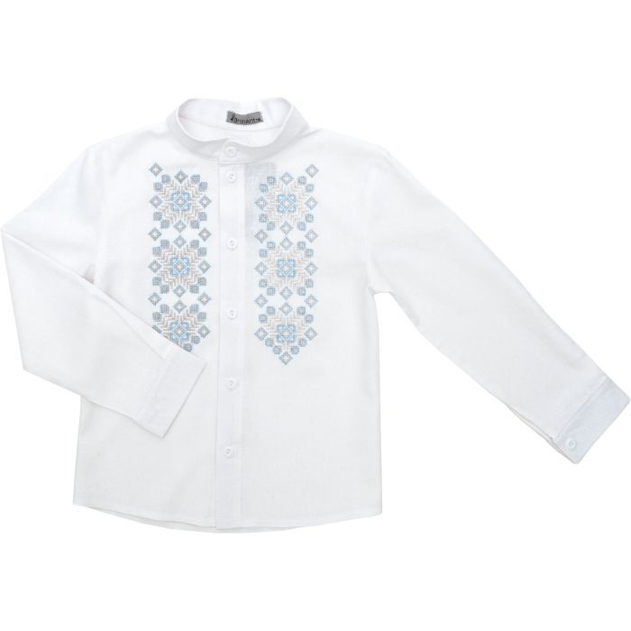 Рубашка детская Brilliant с вишивкой Обериг (24113-128B-white)