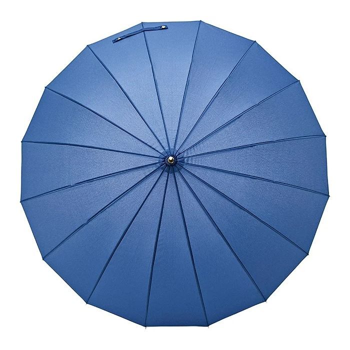 Зонт Krago тростина, 16 спиць з дерев''яною ручкою синя (umb-7-002) изображение 2