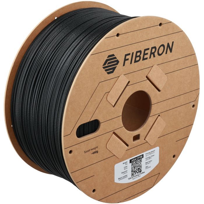 Пластик для 3D-принтера Polymaker ASA-CF08 Fiberon 1,75mm 3kg Black (FF02002)