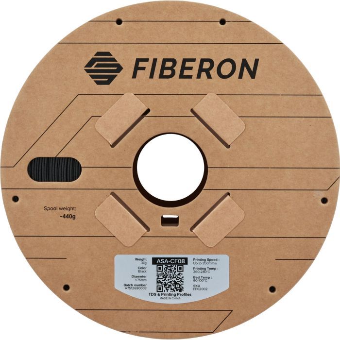 Пластик для 3D-принтера Polymaker ASA-CF08 Fiberon 1,75mm 3kg Black (FF02002) изображение 2