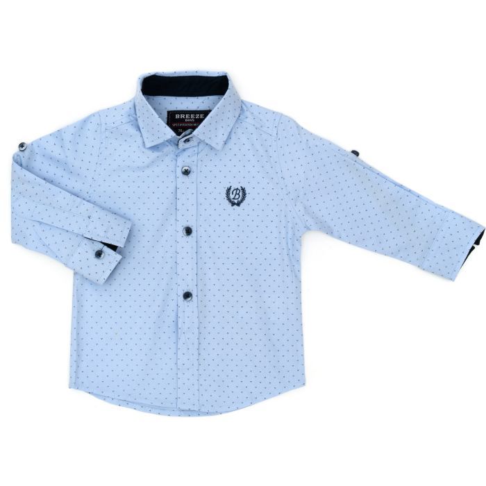 Рубашка детская Breeze с длинным рукавом (G-419-74B-blue)