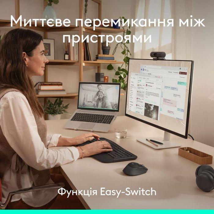 Мышка Logitech Signature Comfort Plus M850L Wireless/USB-C for Business Graphite (910-007704) изображение 7