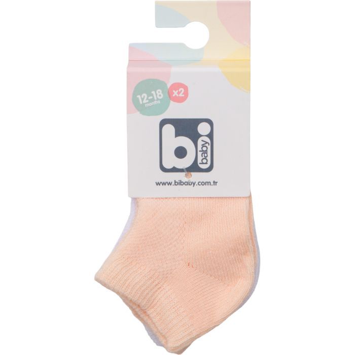 Шкарпетки дитячі Bibaby однотонні (68355-12-18-peachwhite)