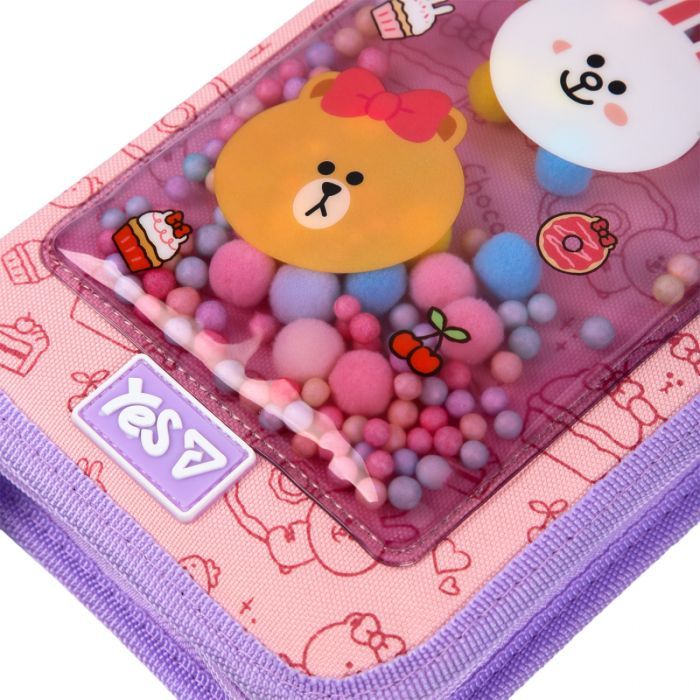 Пенал Yes твердий одинарний з клапаном Line Friends Always Together HP (533731) зображення 6