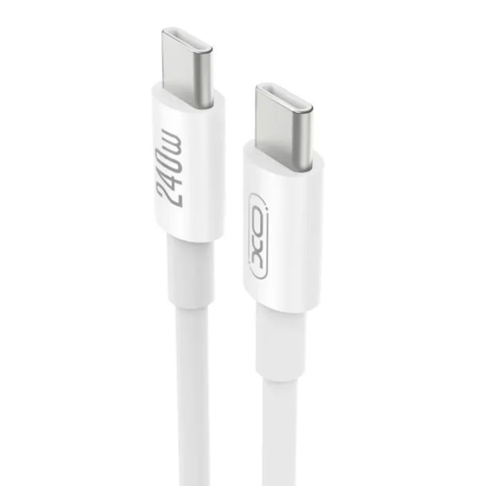 Дата кабель USB-C to USB-C 1.0m 240W white XO (XO-CB-240CC-WH) изображение 2