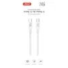 Дата кабель USB-C to USB-C 1.0m 240W white XO (XO-CB-240CC-WH) изображение 4