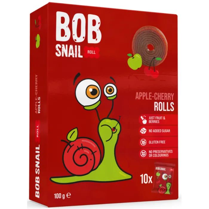 Конфета Bob Snail Яблучно-вишнева 100 г (1740872)