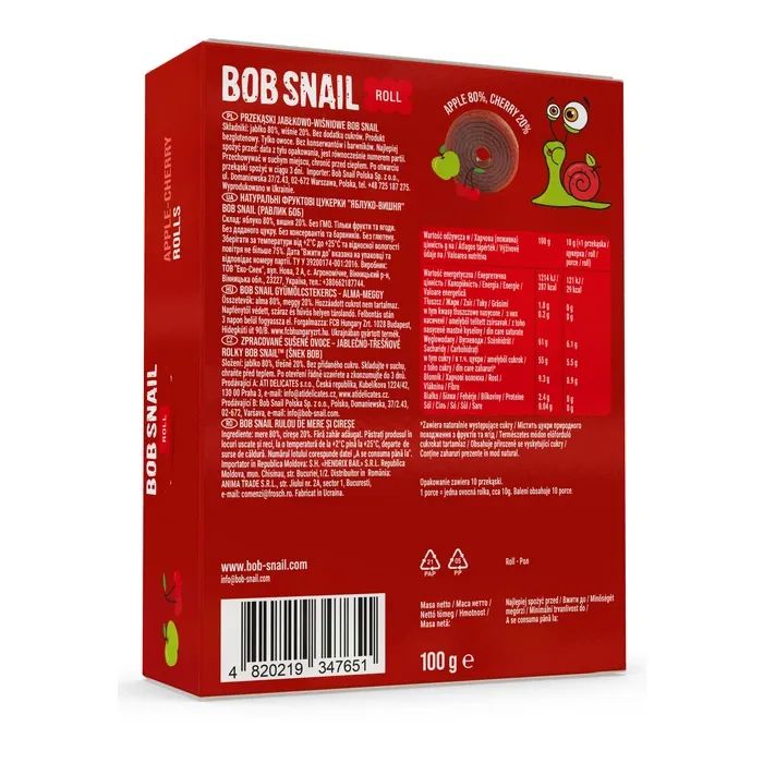 Конфета Bob Snail Яблучно-вишнева 100 г (1740872) изображение 2