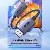 Кабель мультимедийный DisplayPort M to HDMI M 4K60Hz 18Gbps HDR10 3D Ugreen (95418) изображение 3