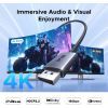 Кабель мультимедийный DisplayPort M to HDMI M 4K60Hz 18Gbps HDR10 3D Ugreen (95418) изображение 4