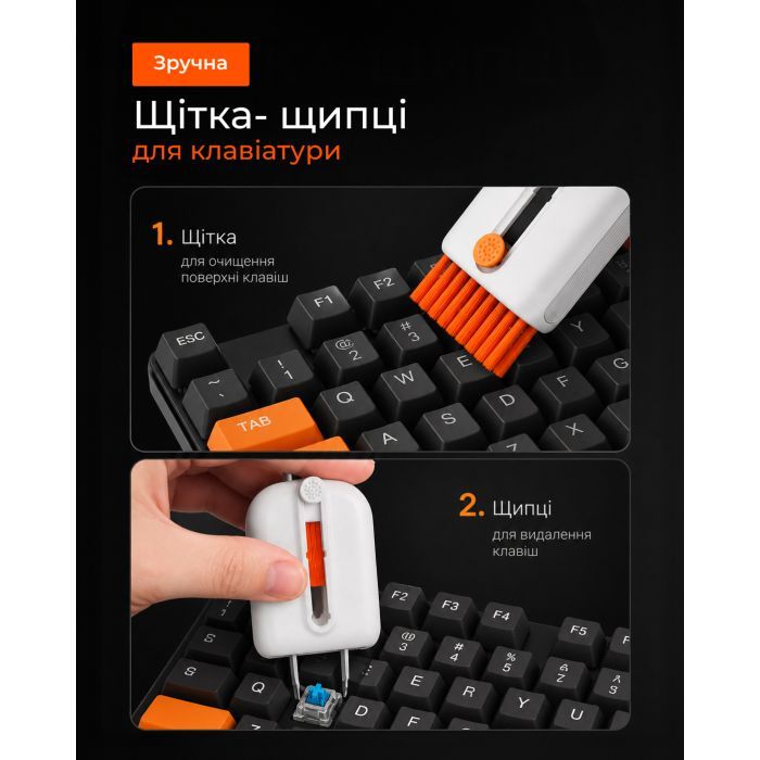 Универсальный чистящий набор 2E Multifinctional cleaning kit 24in1 white-orange (2E-SK24IN1) изображение 7