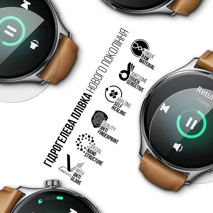 Плівка захисна Armorstandart Matte hydrogel Xiaomi Watch S1 Pro 6 pcs (ARM92136) зображення 2