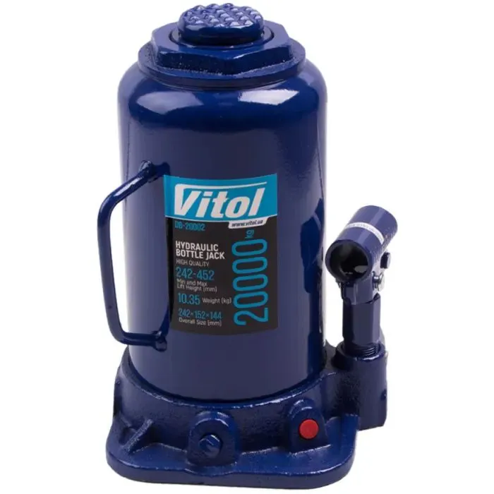 Домкрат Vitol DB-20002/T92004, телескопічний, гідравлічний, 20т, min 242мм, max 452мм (DB-20002) зображення 2