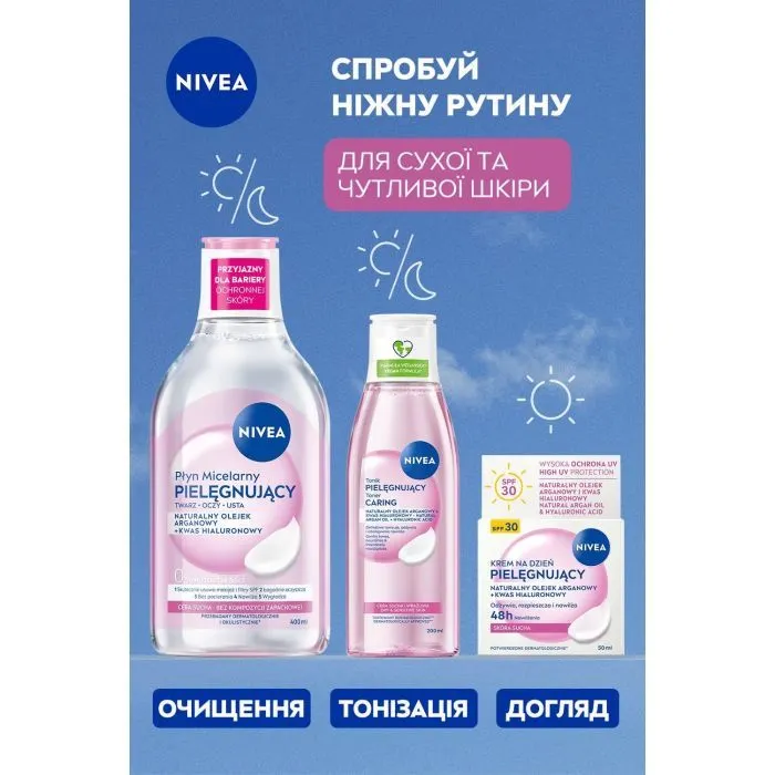 Міцелярна вода Nivea Caring Micellar Water Ніжна 400 мл (9005800393773) зображення 7