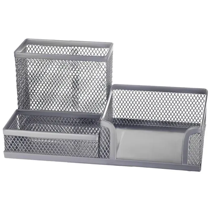 Подставка для мелочей Buromax 200 x 100 x 100 мм, металлическая, серебряная (BM.6247-24)