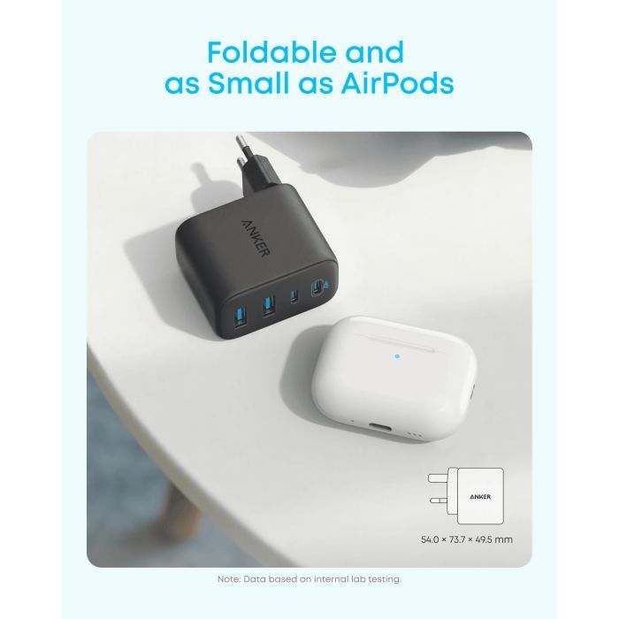 Зарядное устройство Anker 2xUSB-C + 2xUSB 50W white (A121EG21) изображение 3