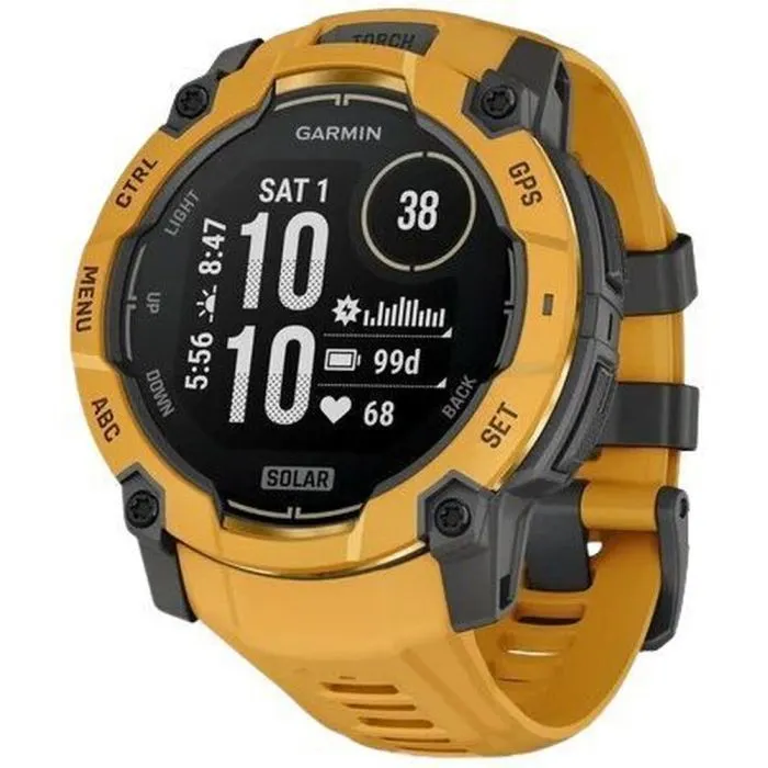 Смарт-часы Garmin Instinct 3, 45mm, Solar, Sunburst with Sunburst/Gray Accents, GPS смарт-годинник (010-02934-02)