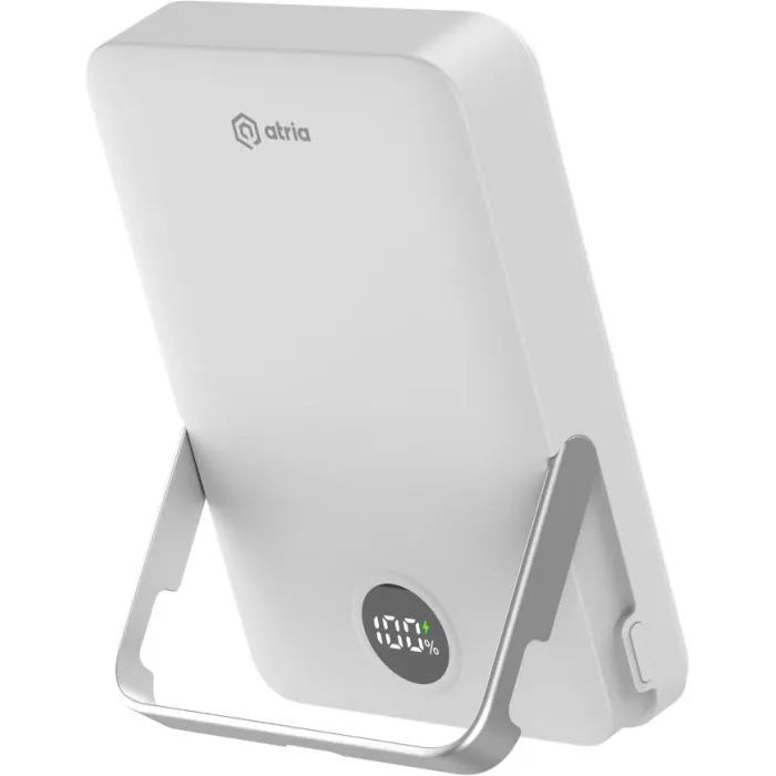 Батарея універсальна Atria 10000mAh, PD/20W, 15W Wireless MagSafe, White (WPD-W57) зображення 4