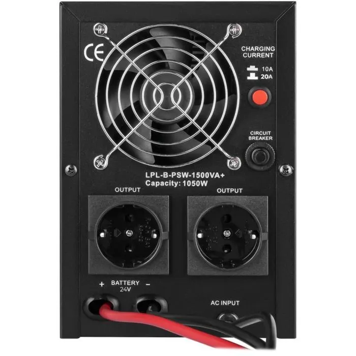 Пристрій безперебійного живлення LogicPower LPL-B-PSW-1500VA+ ( 1050W ) 12V (37700) зображення 2