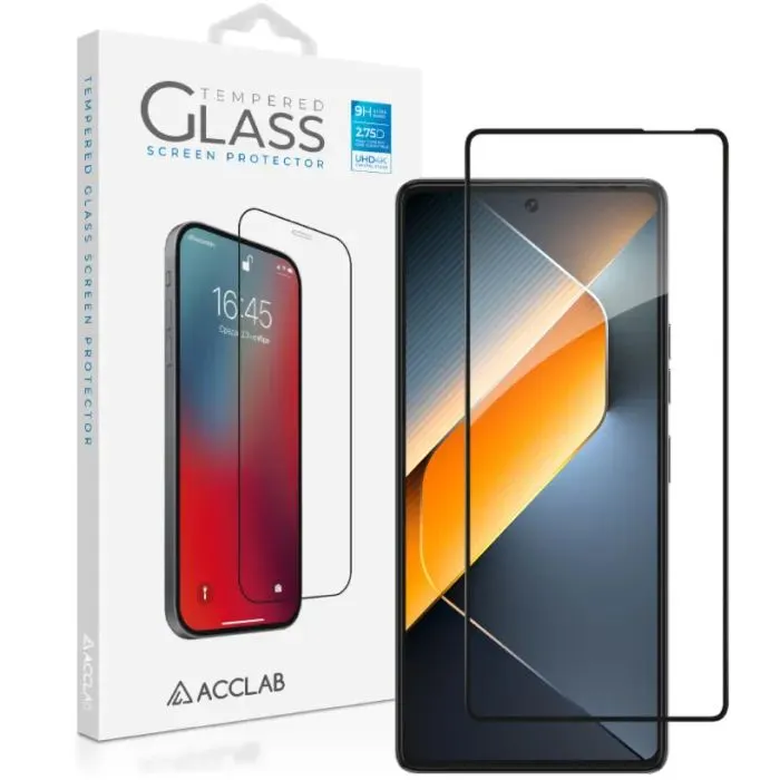 Скло захисне ACCLAB Full Glue Tecno Pova 6 Black (1283126593246)