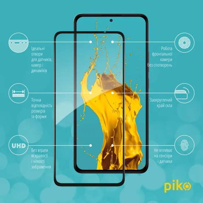 Скло захисне Piko Full Glue Xiaomi Redmi Note 14 5G Black (1283126607288) зображення 3