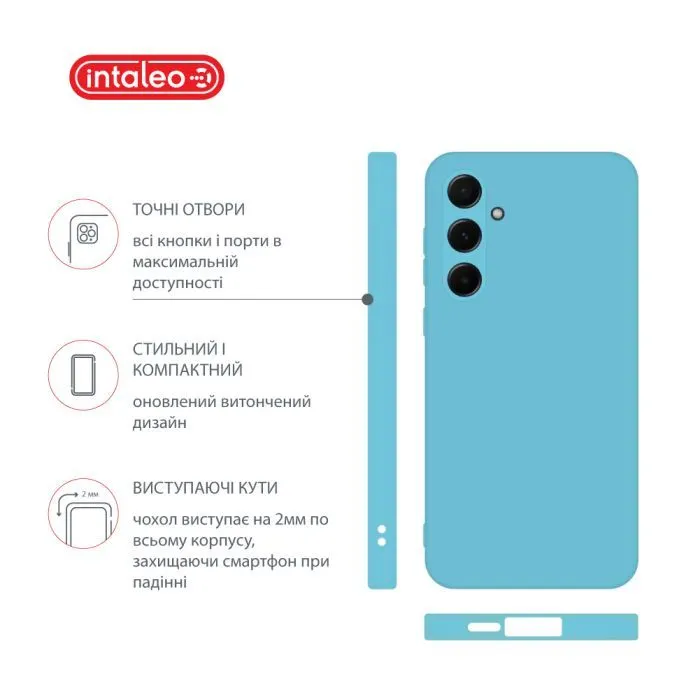 Чохол до мобільного телефона Intaleo Silicone Samsung Galaxy A55 Light Blue (1283126600234) зображення 4