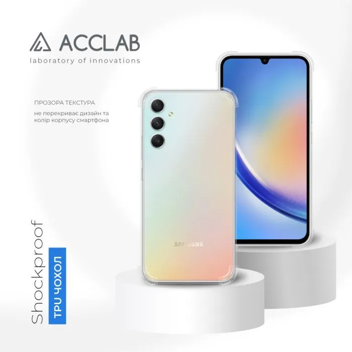 Чохол до мобільного телефона ACCLAB ShockProof Samsung Galaxy A34 5G Transparent (1283126566394) зображення 4