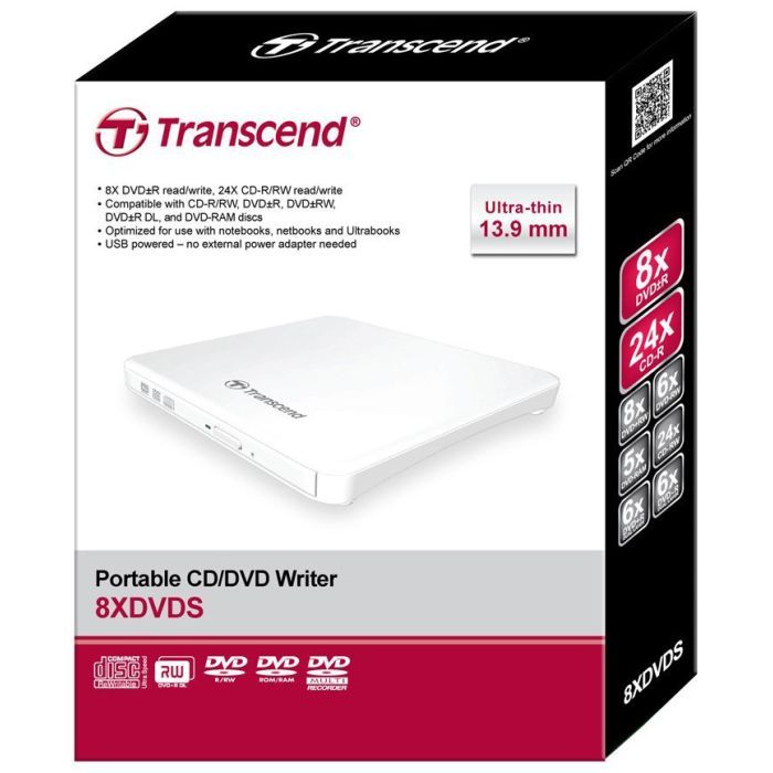 Оптический привод DVD-RW Transcend TS8XDVDS-W изображение 4