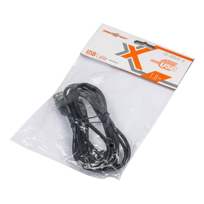 Дата кабель USB 2.0 AM/AF 3.0m Maxxter (UF-AMAF-10) изображение 2