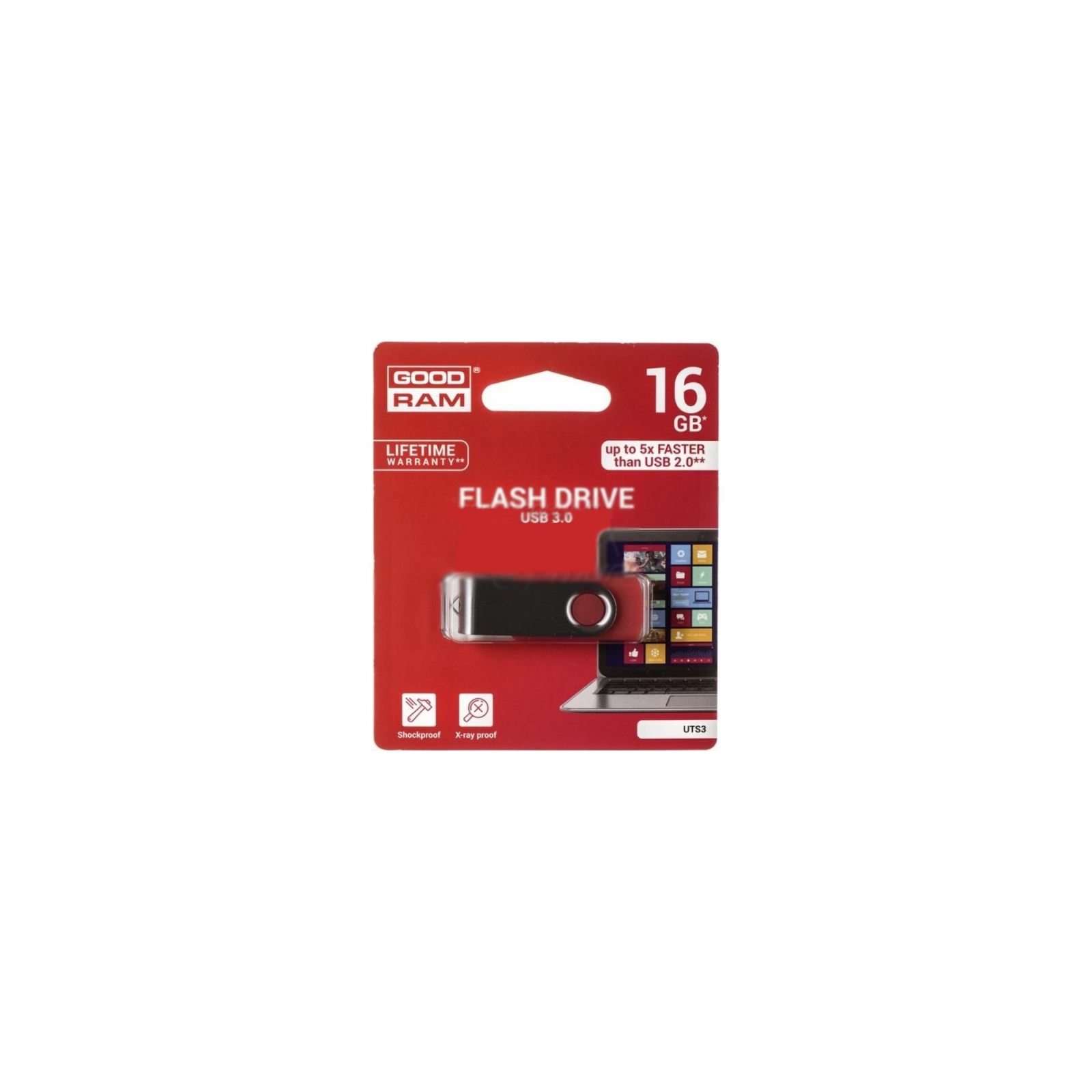USB флеш накопитель Goodram 16GB Twister Red USB 3.0 (UTS3-0160R0R11)